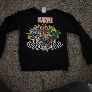 Black marvel Crewneck